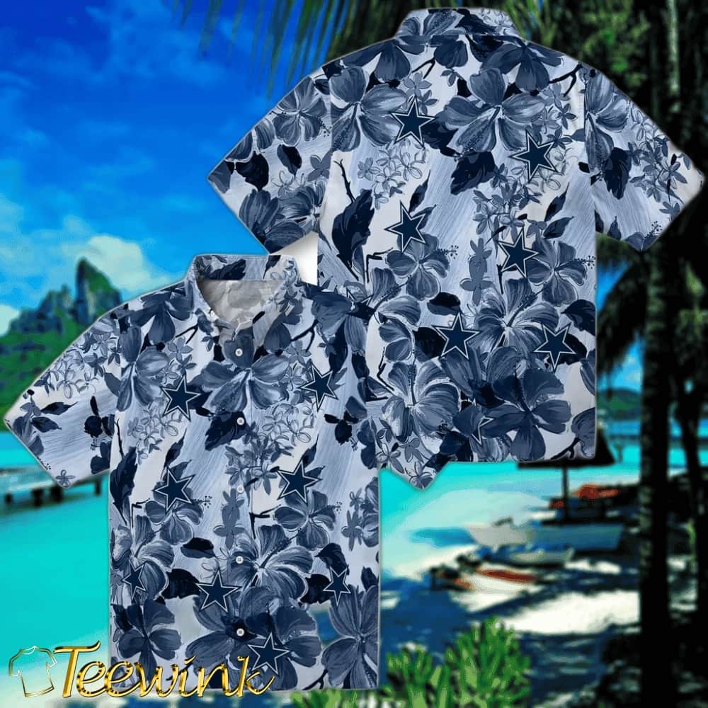 Dallas Cowboys Hawaiian Shirt – Hibiscus Arrangement image 3 Dallas Cowboys Hawaiian Shirt – Hibiscus Arrangement image 3