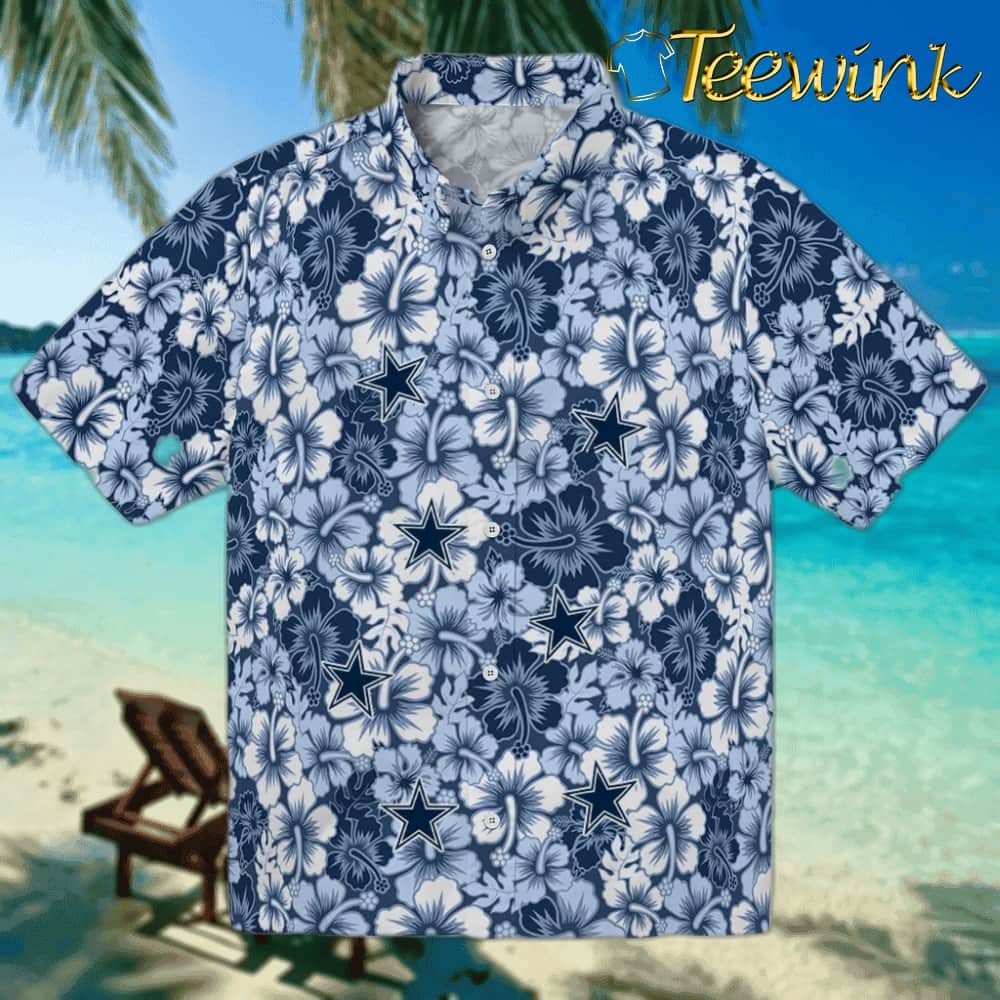 Dallas Cowboys Hawaiian Shirt – Hibiscus Blooms