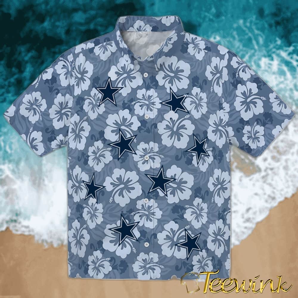 Dallas Cowboys Hawaiian Shirt – Hibiscus Cluster