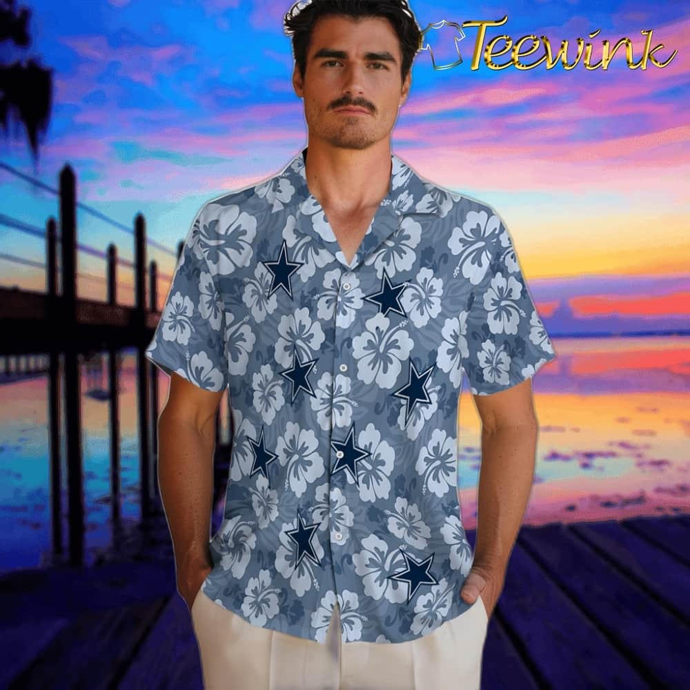 Dallas Cowboys Hawaiian Shirt – Hibiscus Cluster image 2 Dallas Cowboys Hawaiian Shirt – Hibiscus Cluster image 2