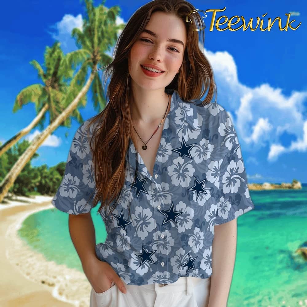 Dallas Cowboys Hawaiian Shirt – Hibiscus Cluster image 4 Dallas Cowboys Hawaiian Shirt – Hibiscus Cluster image 4