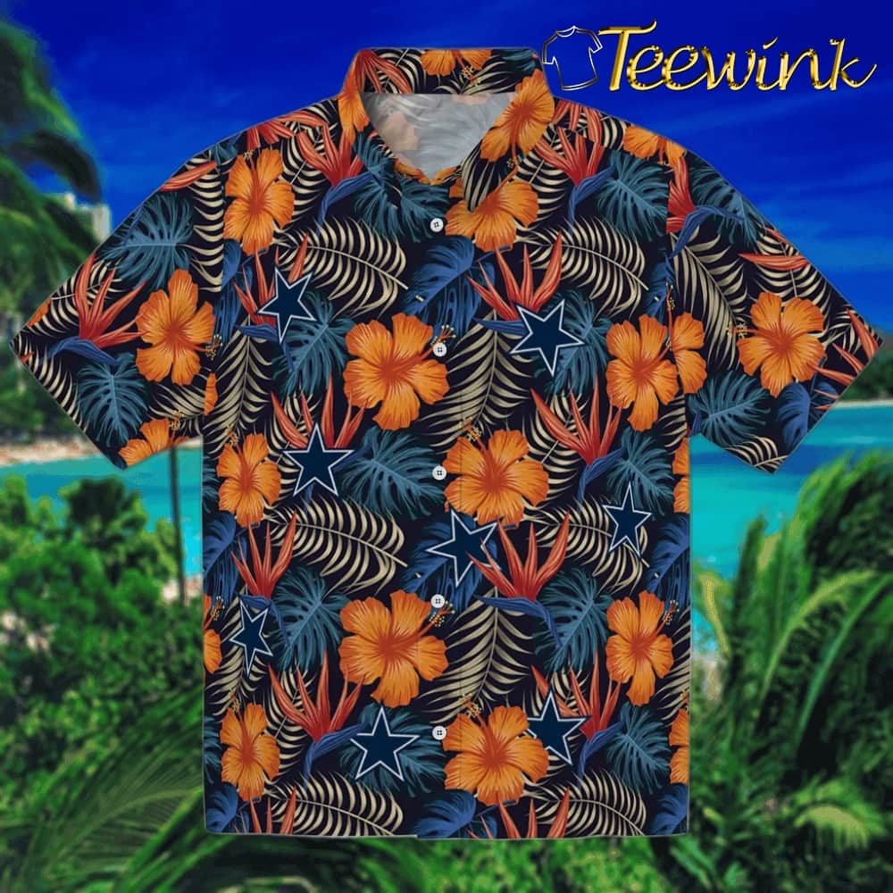Dallas Cowboys Hawaiian Shirt – Hibiscus Flowers