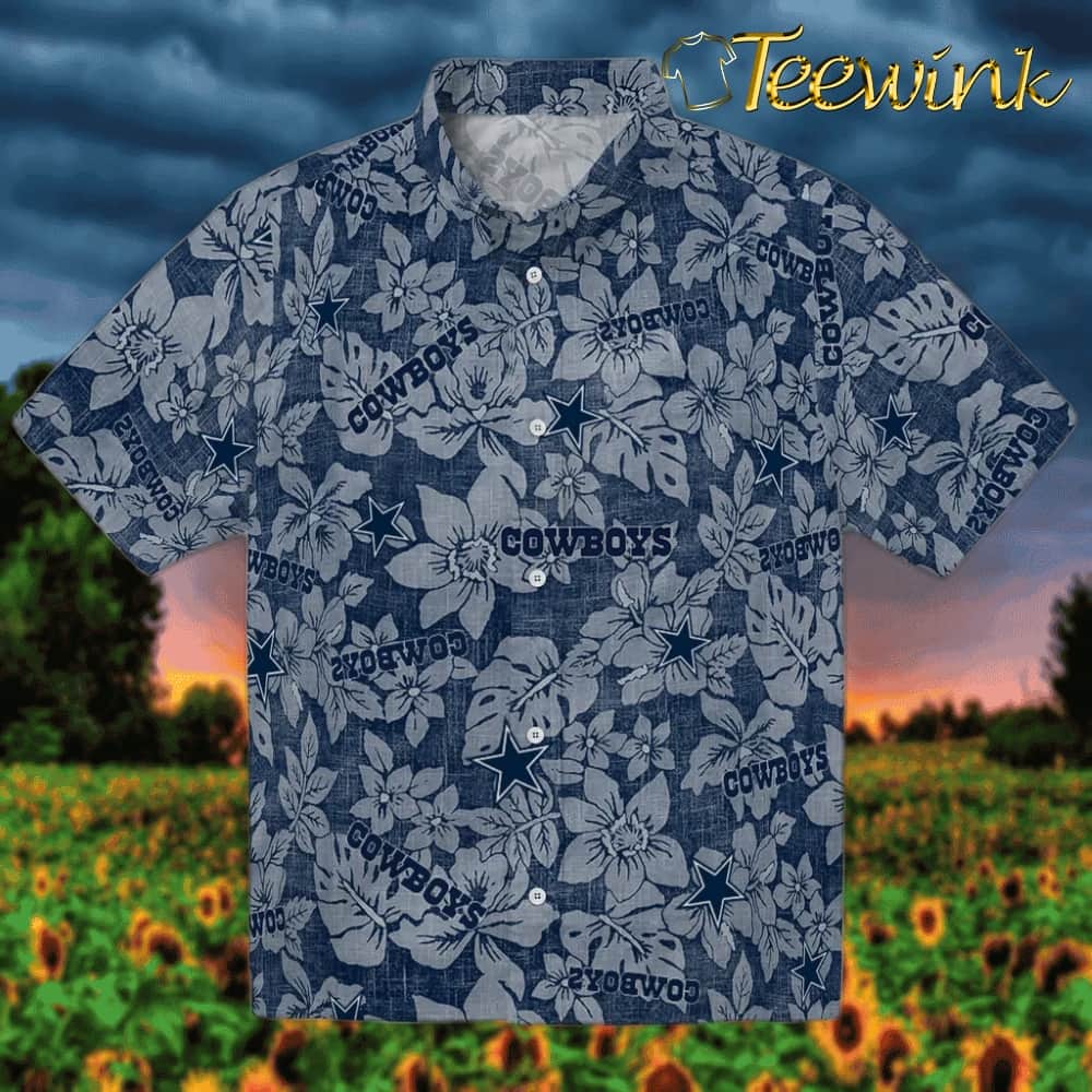 Dallas Cowboys Hawaiian Shirt – Hibiscus Motif Dallas Cowboys Hawaiian Shirt – Hibiscus Motif