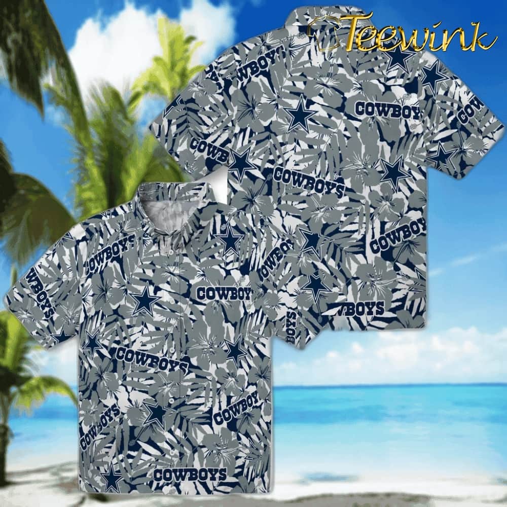 Dallas Cowboys Hawaiian Shirt – Hibiscus Overlay image 3 Dallas Cowboys Hawaiian Shirt – Hibiscus Overlay image 3