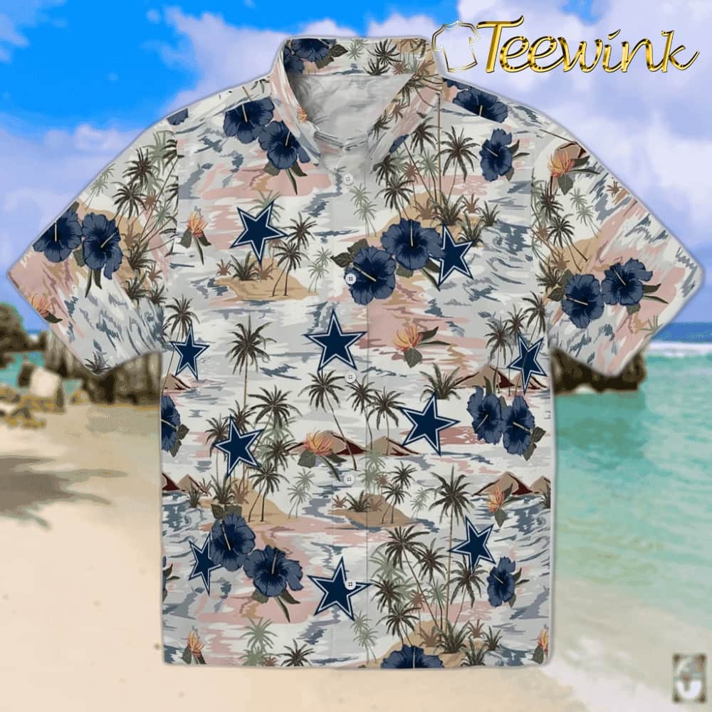 Dallas Cowboys Hawaiian Shirt – Hibiscus Seaside