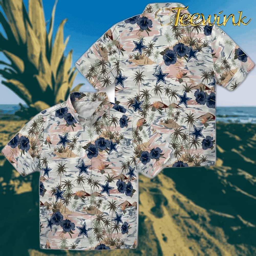 Dallas Cowboys Hawaiian Shirt – Hibiscus Seaside image 3 Dallas Cowboys Hawaiian Shirt – Hibiscus Seaside image 3
