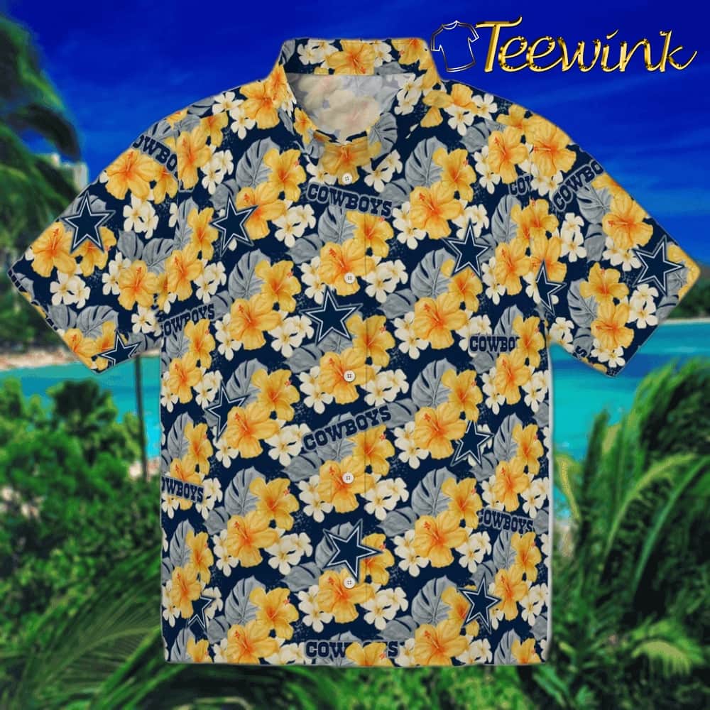 Dallas Cowboys Hawaiian Shirt – Hibiscus Tiki Jungle Dallas Cowboys Hawaiian Shirt – Hibiscus Tiki Jungle