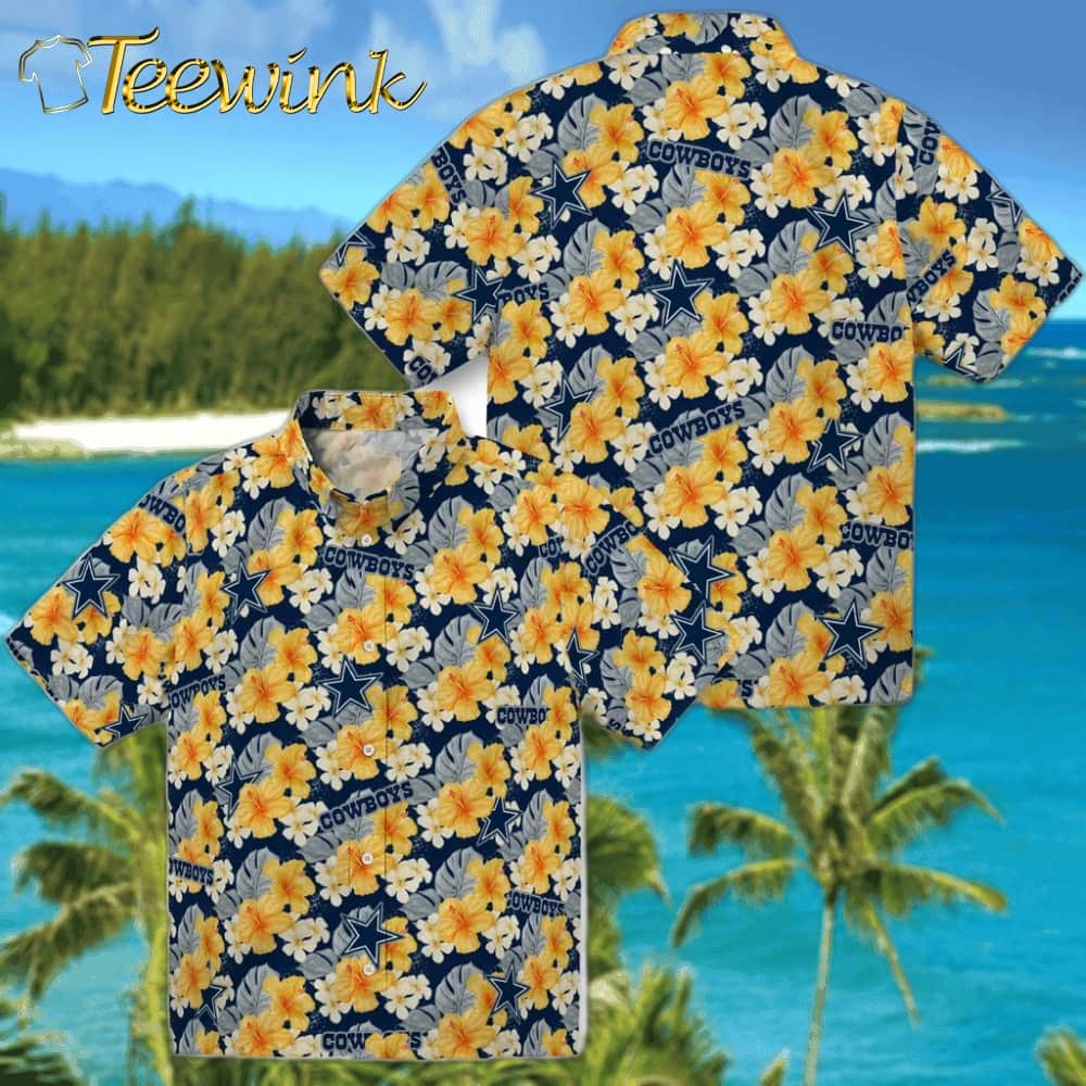 Dallas Cowboys Hawaiian Shirt – Hibiscus Tropics image 3 Dallas Cowboys Hawaiian Shirt – Hibiscus Tropics image 3