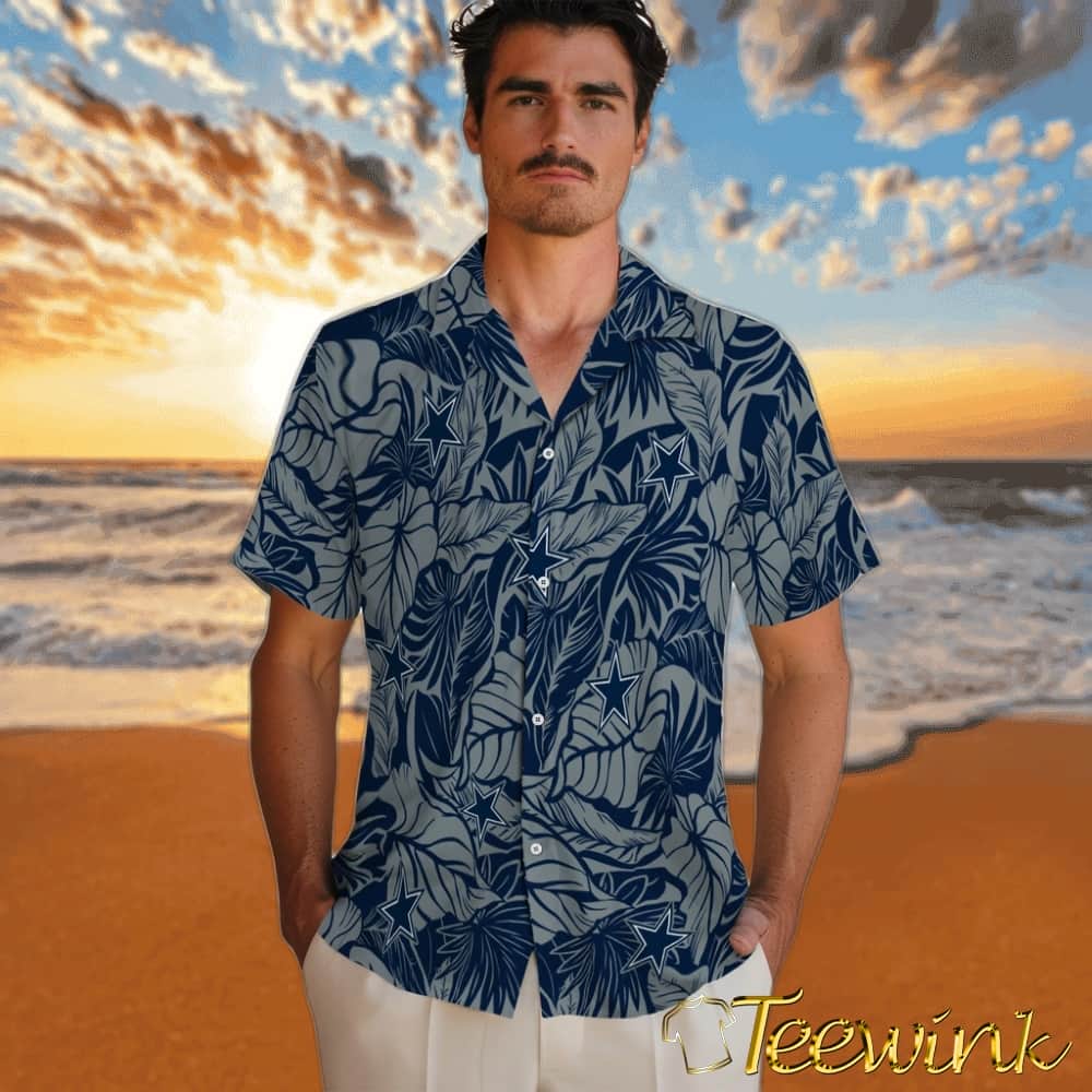 Dallas Cowboys Hawaiian Shirt – Monstera Layer image 2 Dallas Cowboys Hawaiian Shirt – Monstera Layer image 2