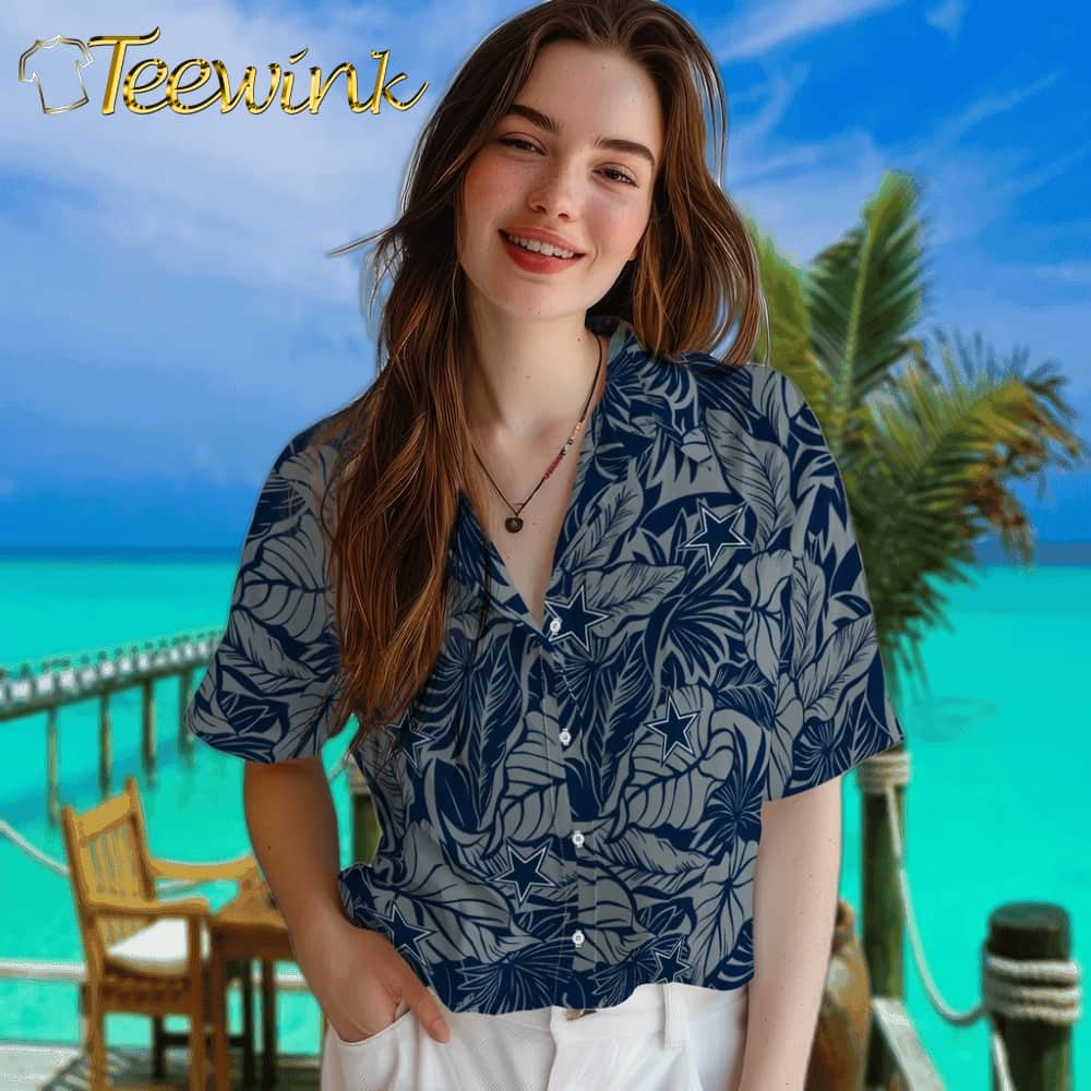 Dallas Cowboys Hawaiian Shirt – Monstera Layer image 4 Dallas Cowboys Hawaiian Shirt – Monstera Layer image 4