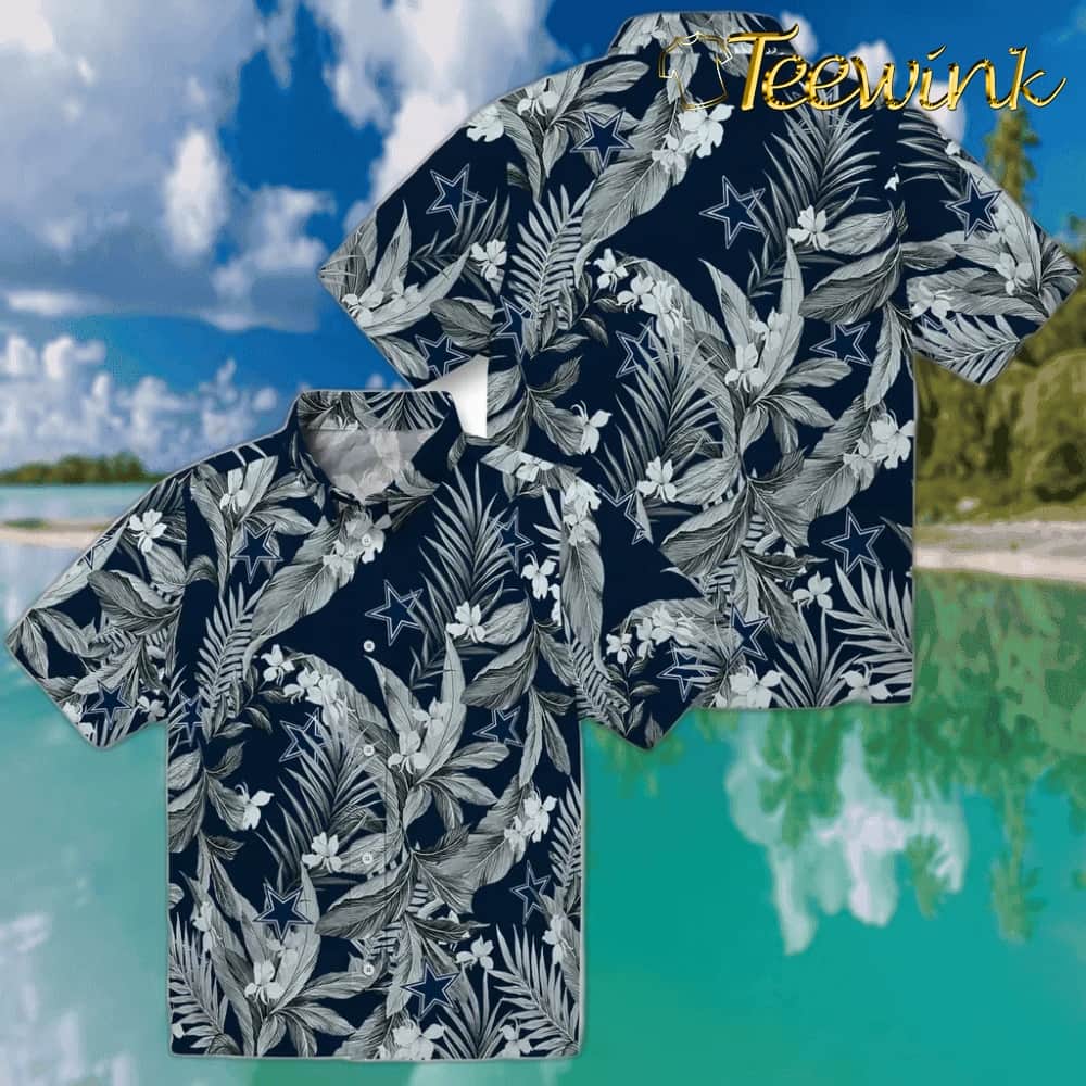 Dallas Cowboys Hawaiian Shirt – Palm Leaves image 3 Dallas Cowboys Hawaiian Shirt – Palm Leaves image 3