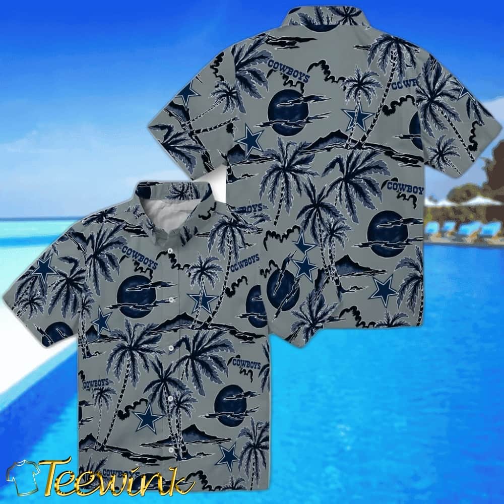 Dallas Cowboys Hawaiian Shirt – Palm Sunset image 3 Dallas Cowboys Hawaiian Shirt – Palm Sunset image 3
