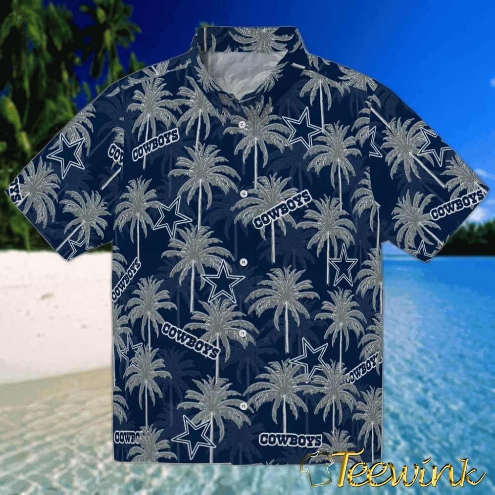 Dallas Cowboys Hawaiian Shirt – Palm Tree Motif