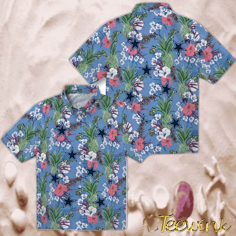 Dallas Cowboys Hawaiian Shirt – Pineapple Bouquet image 3 Dallas Cowboys Hawaiian Shirt – Pineapple Bouquet image 3