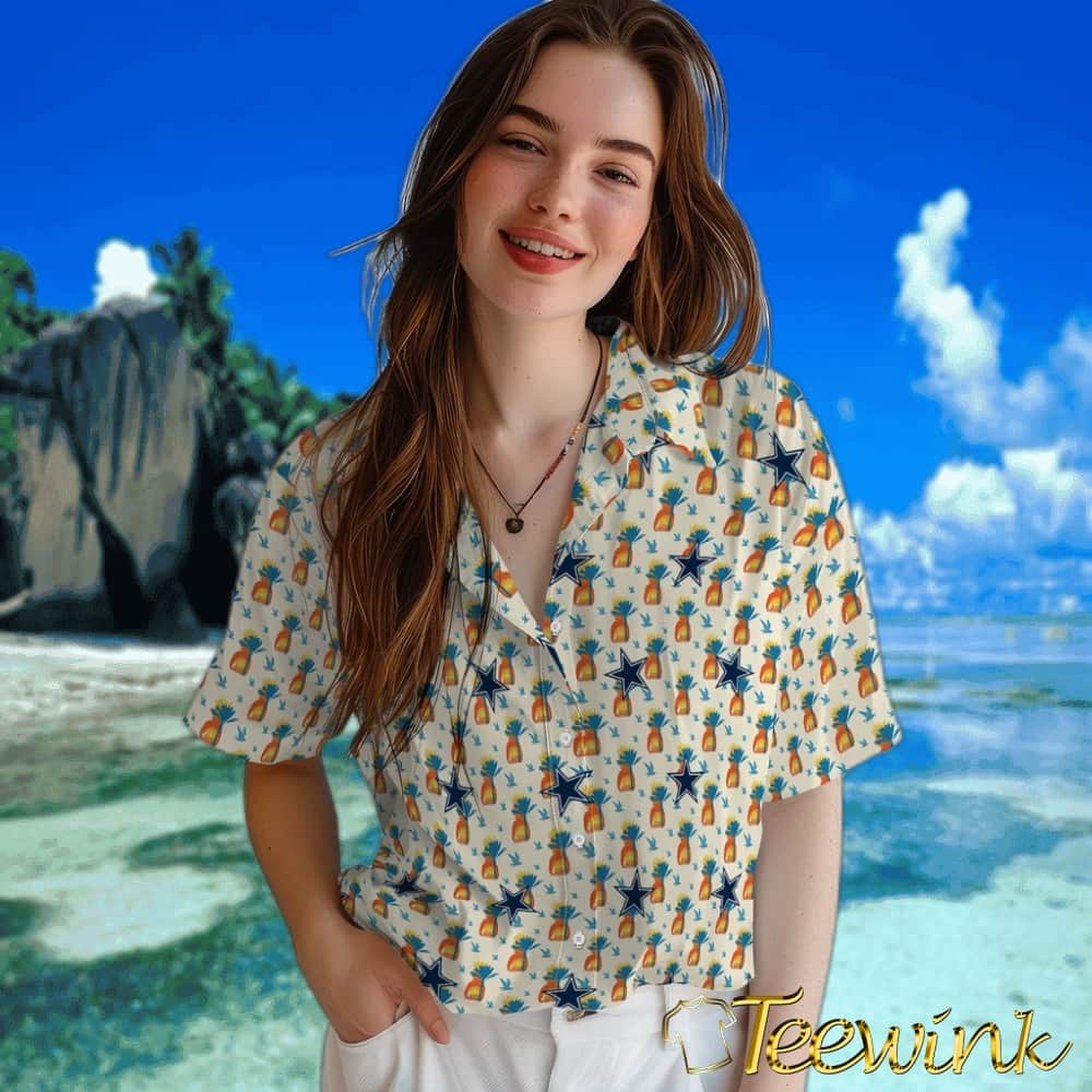 Dallas Cowboys Hawaiian Shirt – Pineapple Delight image 4 Dallas Cowboys Hawaiian Shirt – Pineapple Delight image 4