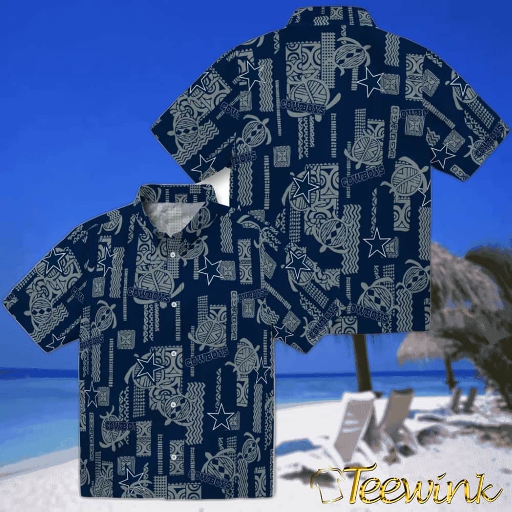 Dallas Cowboys Hawaiian Shirt – Turtle Lines image 3 Dallas Cowboys Hawaiian Shirt – Turtle Lines image 3