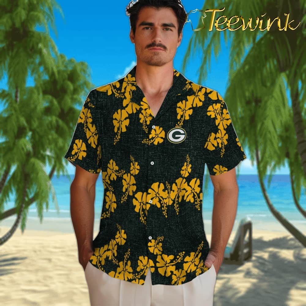 Green Bay Packers Hawaiian Shirt – 50th State Flower image 2 Green Bay Packers Hawaiian Shirt – 50th State Flower image 2