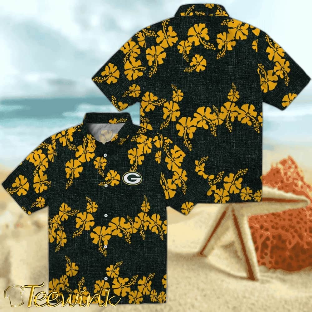 Green Bay Packers Hawaiian Shirt – 50th State Flower image 3 Green Bay Packers Hawaiian Shirt – 50th State Flower image 3