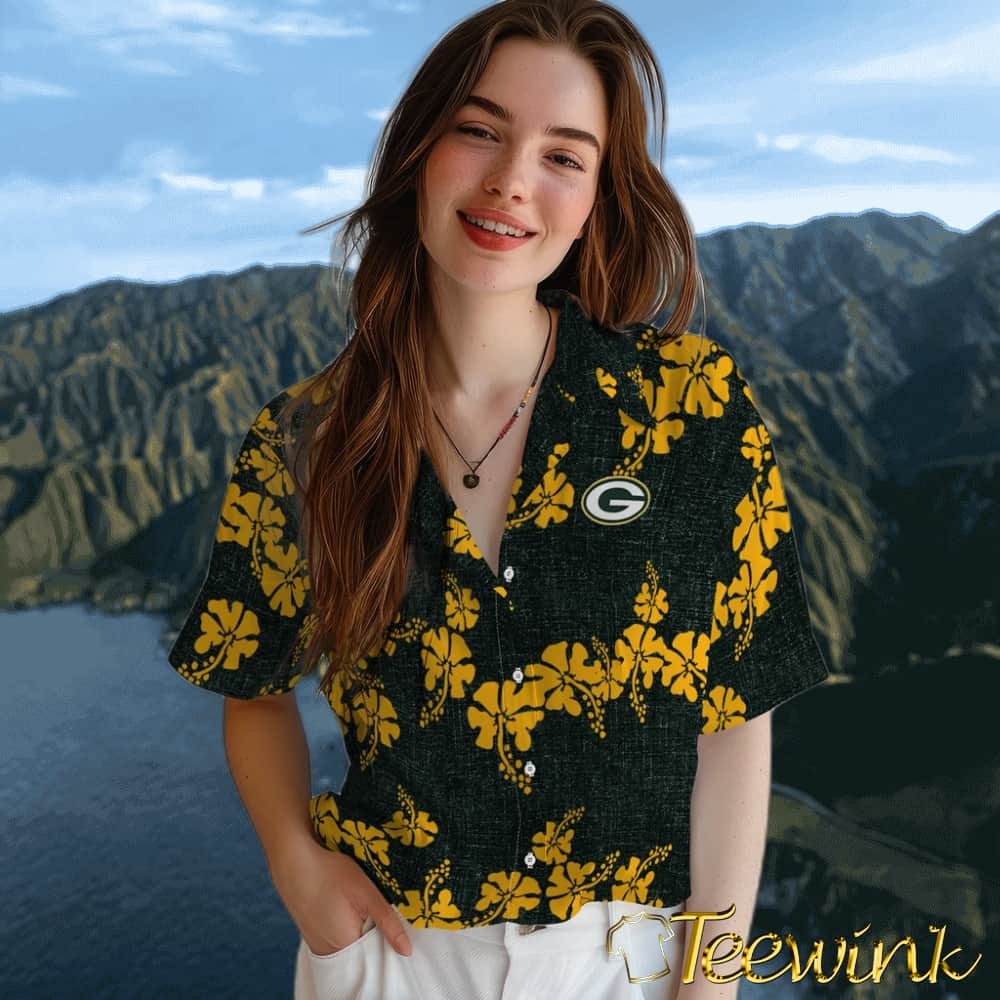 Green Bay Packers Hawaiian Shirt – 50th State Flower image 4 Green Bay Packers Hawaiian Shirt – 50th State Flower image 4