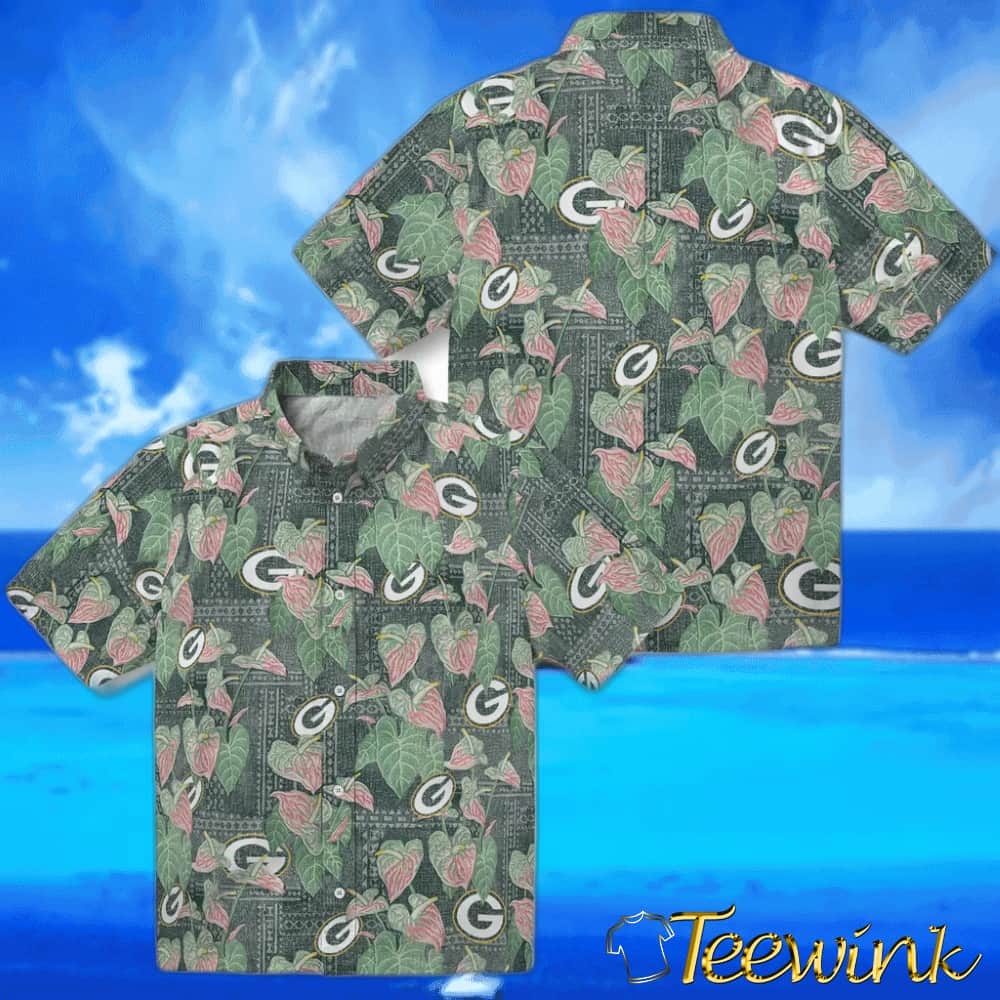 Green Bay Packers Hawaiian Shirt – Anthurium Overlay image 3 Green Bay Packers Hawaiian Shirt – Anthurium Overlay image 3