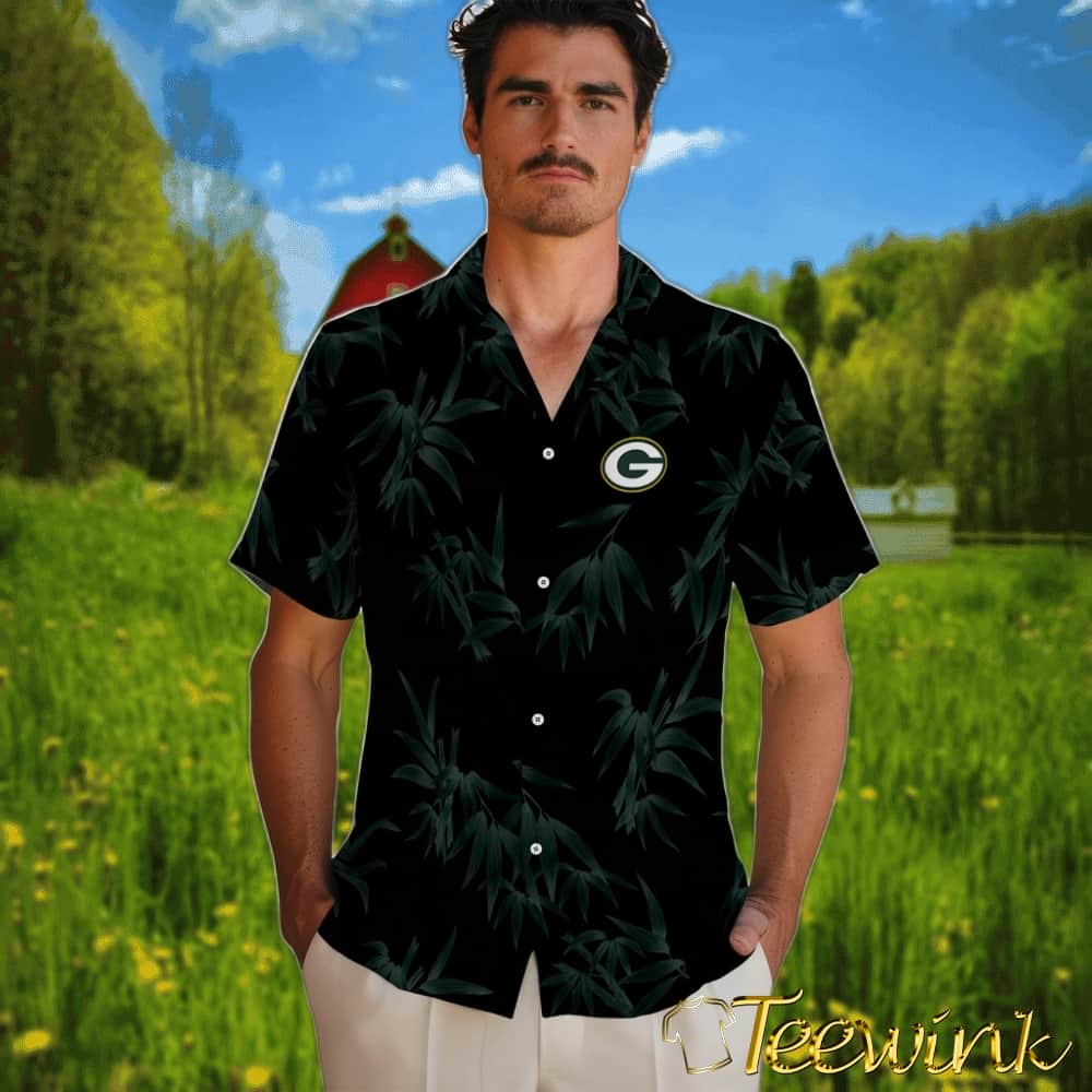 Green Bay Packers Hawaiian Shirt – Bamboo Branches image 2 Green Bay Packers Hawaiian Shirt – Bamboo Branches image 2