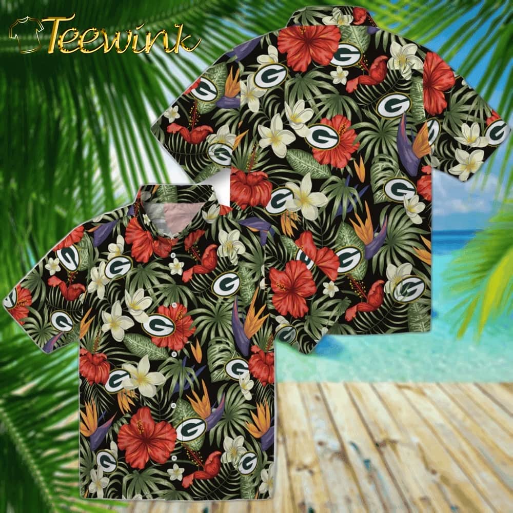 Green Bay Packers Hawaiian Shirt – Hawaii Floral Hibiscus image 3 Green Bay Packers Hawaiian Shirt – Hawaii Floral Hibiscus image 3