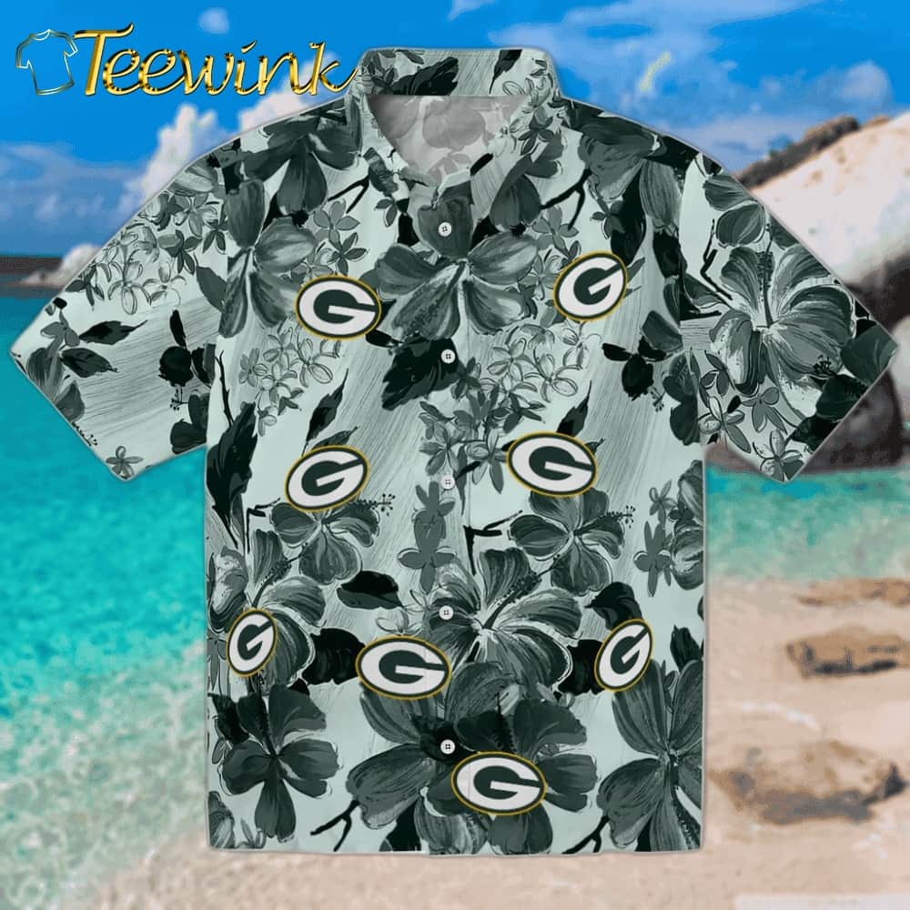 Green Bay Packers Hawaiian Shirt – Hibiscus Blooms Green Bay Packers Hawaiian Shirt – Hibiscus Blooms