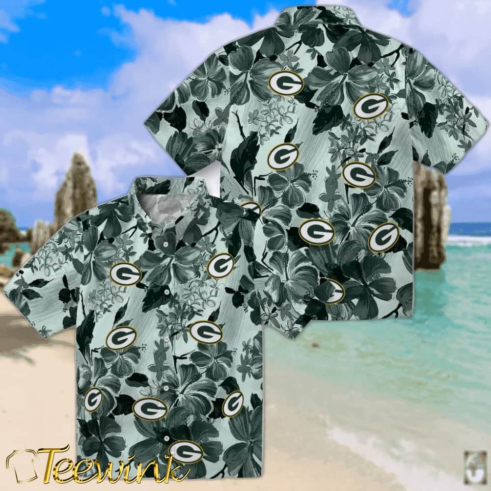 Green Bay Packers Hawaiian Shirt – Hibiscus Arrangement image 3 Green Bay Packers Hawaiian Shirt – Hibiscus Arrangement image 3