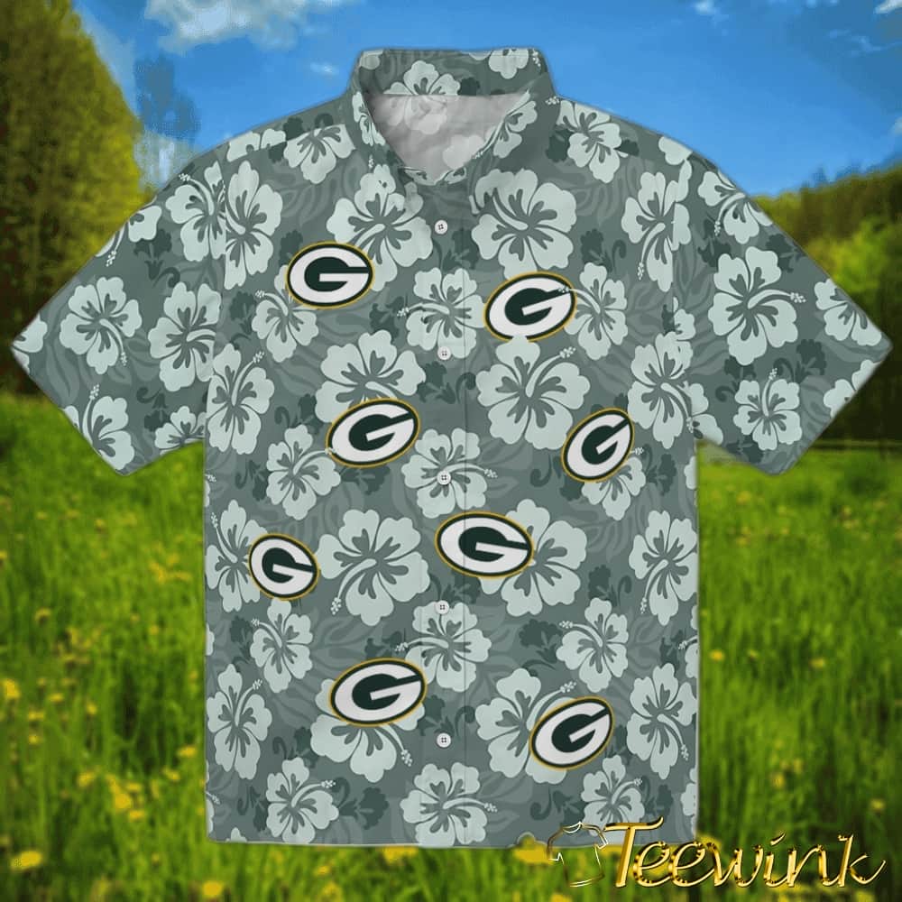 Green Bay Packers Hawaiian Shirt – Hibiscus Cluster