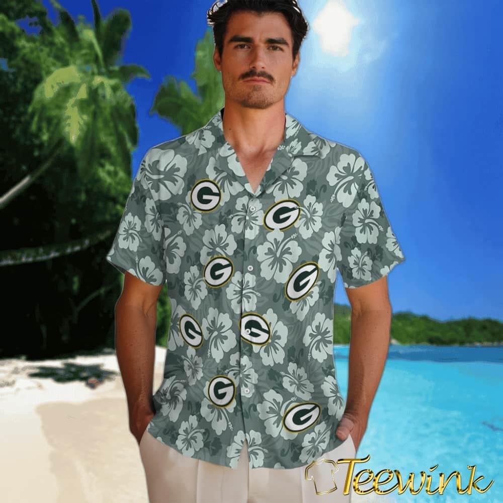 Green Bay Packers Hawaiian Shirt – Hibiscus Cluster image 2 Green Bay Packers Hawaiian Shirt – Hibiscus Cluster image 2