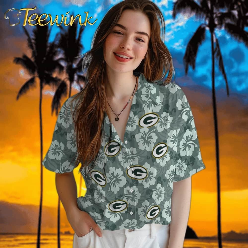 Green Bay Packers Hawaiian Shirt – Hibiscus Cluster image 4 Green Bay Packers Hawaiian Shirt – Hibiscus Cluster image 4