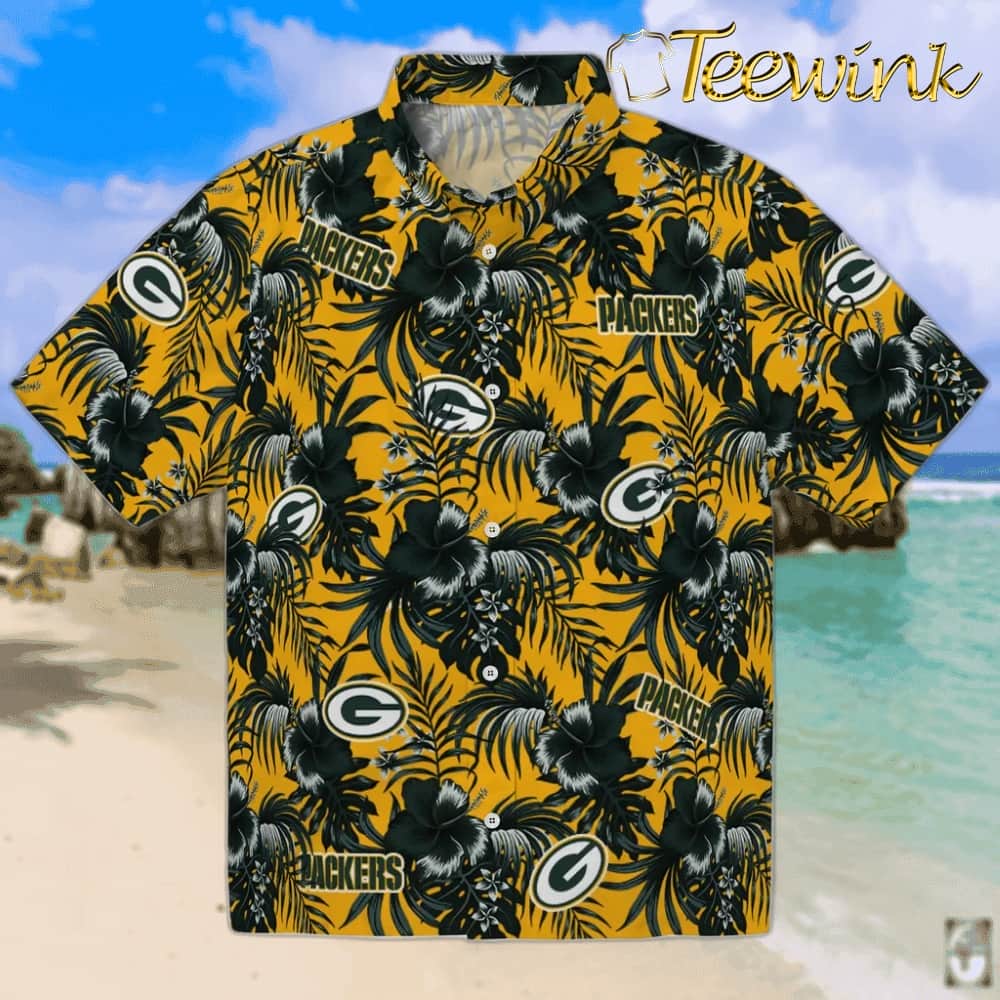 Green Bay Packers Hawaiian Shirt – Hibiscus Fiesta