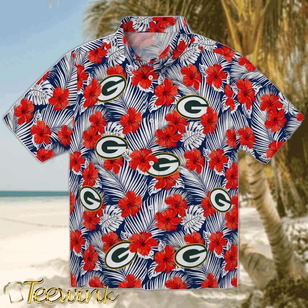 Green Bay Packers Hawaiian Shirt – Hibiscus Fiesta