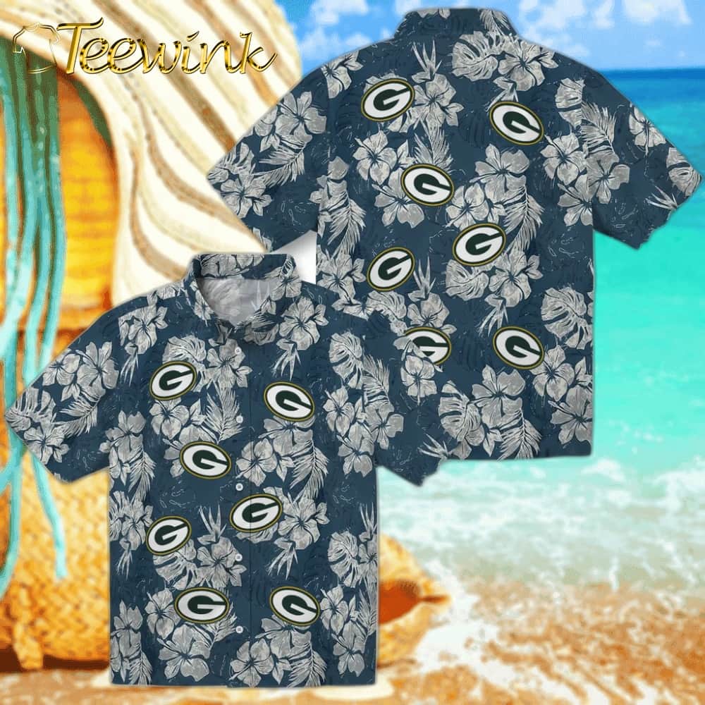 Green Bay Packers Hawaiian Shirt – Hibiscus Flowers image 3 Green Bay Packers Hawaiian Shirt – Hibiscus Flowers image 3