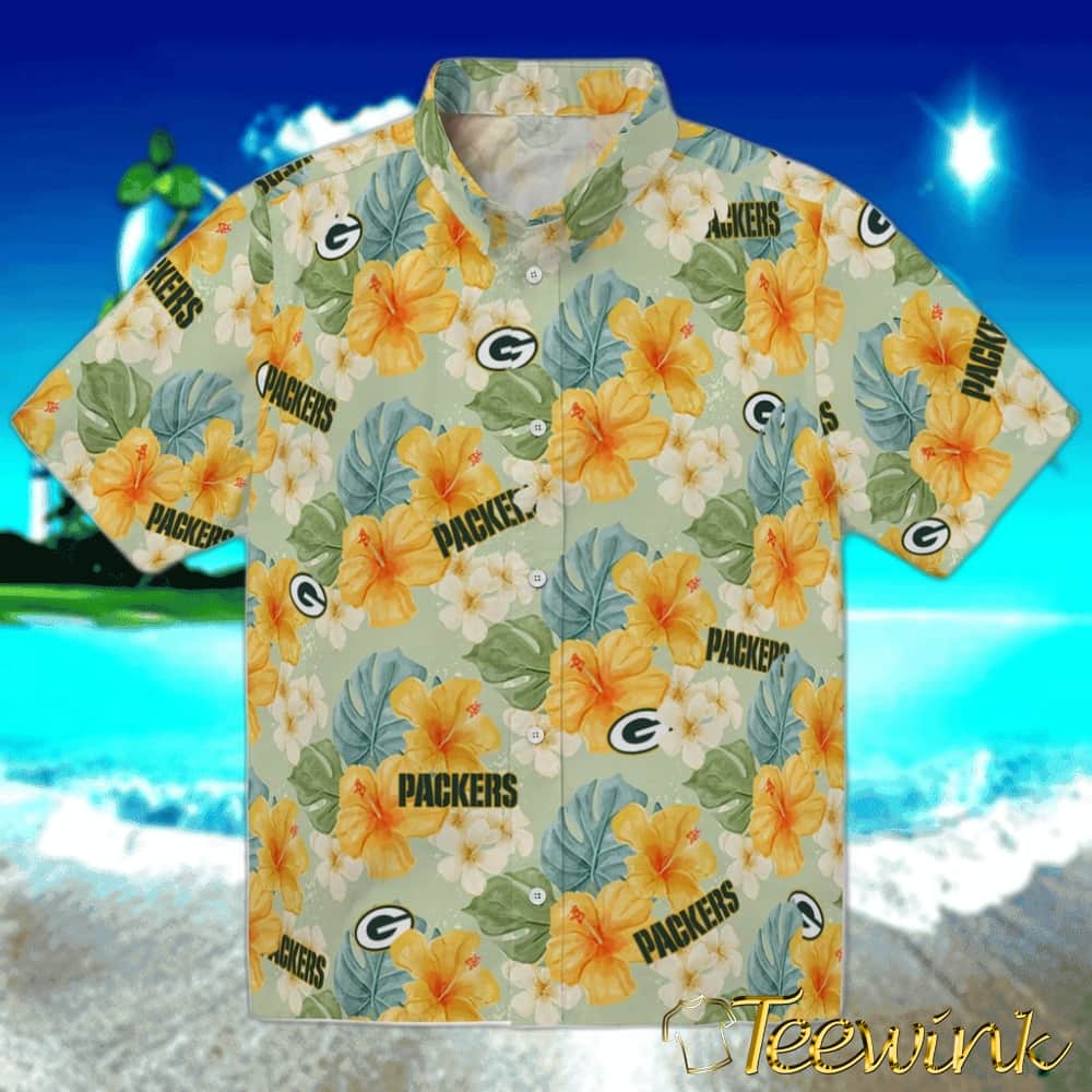 Green Bay Packers Hawaiian Shirt – Hibiscus Mood