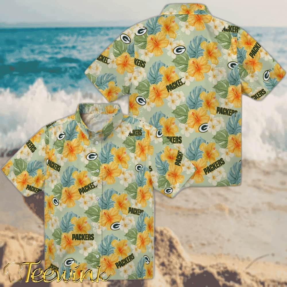 Green Bay Packers Hawaiian Shirt – Hibiscus Mood image 3 Green Bay Packers Hawaiian Shirt – Hibiscus Mood image 3