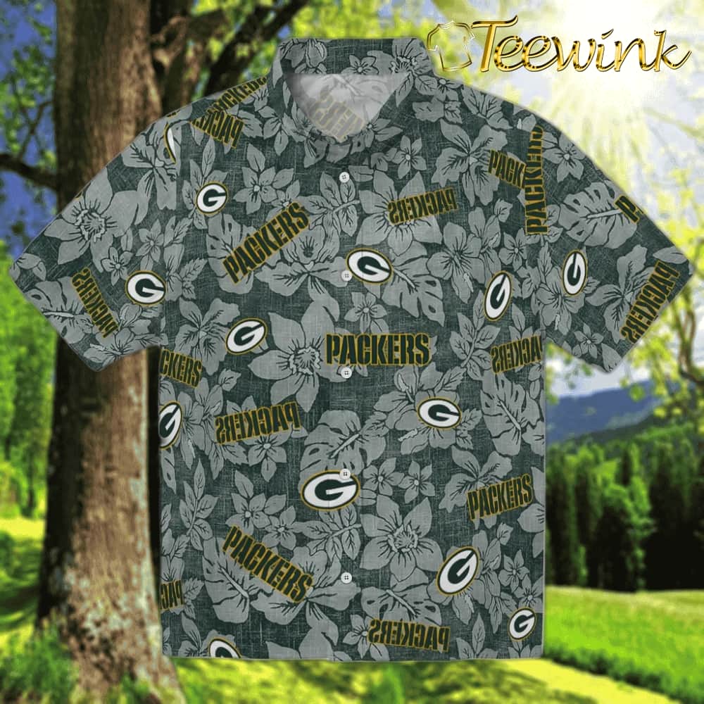 Green Bay Packers Hawaiian Shirt – Hibiscus Oasis