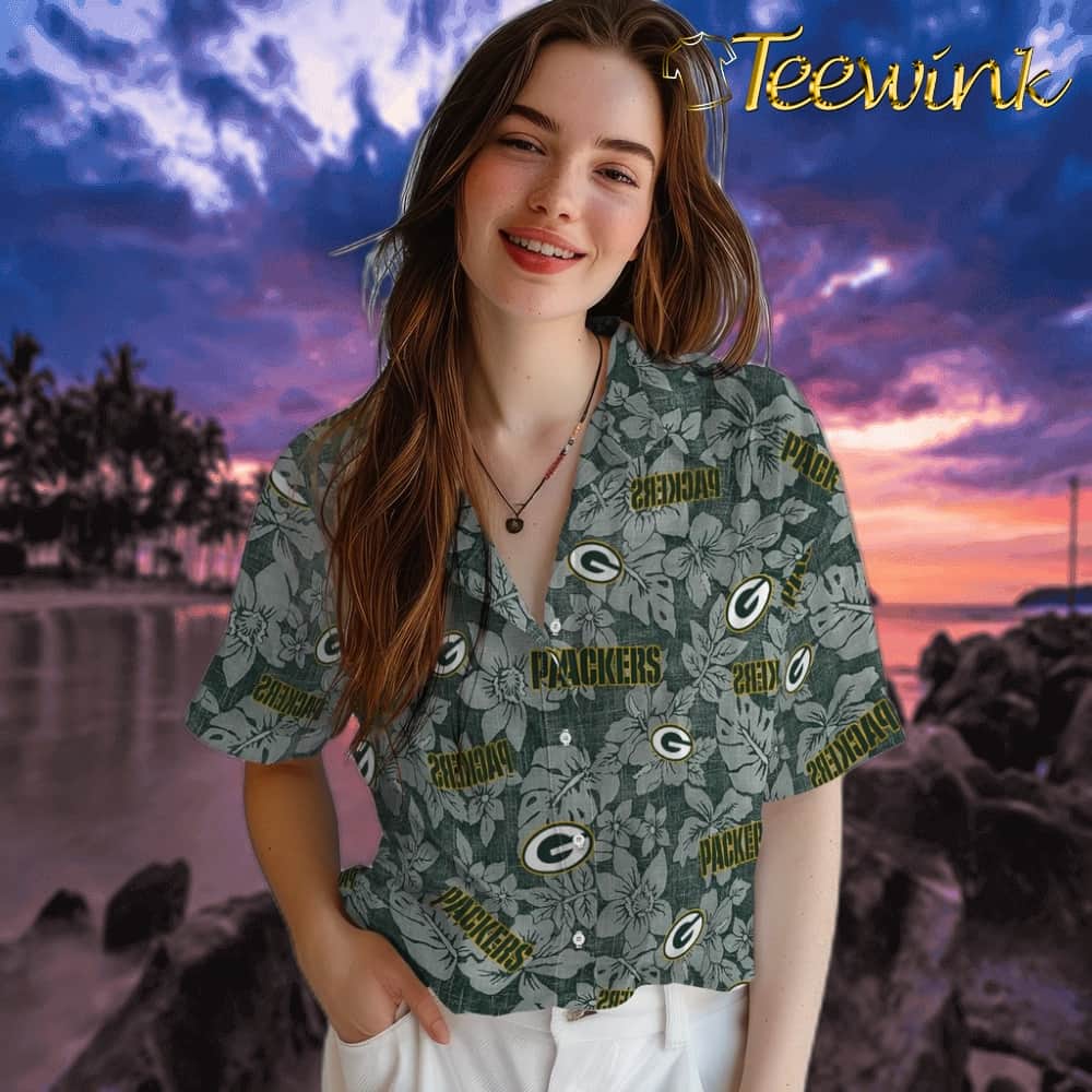 Green Bay Packers Hawaiian Shirt – Hibiscus Oasis image 4 Green Bay Packers Hawaiian Shirt – Hibiscus Oasis image 4