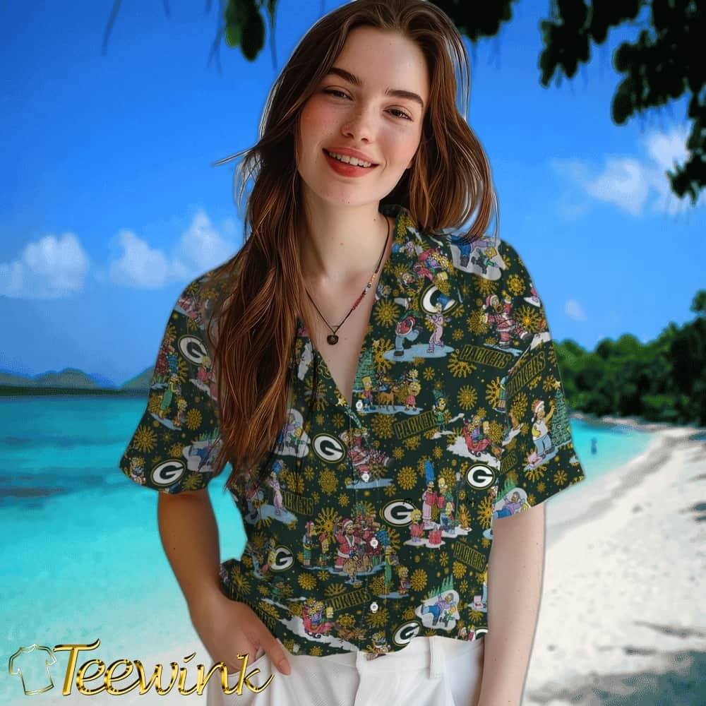 Green Bay Packers Hawaiian Shirt – Simpsons Christmas image 4 Green Bay Packers Hawaiian Shirt – Simpsons Christmas image 4