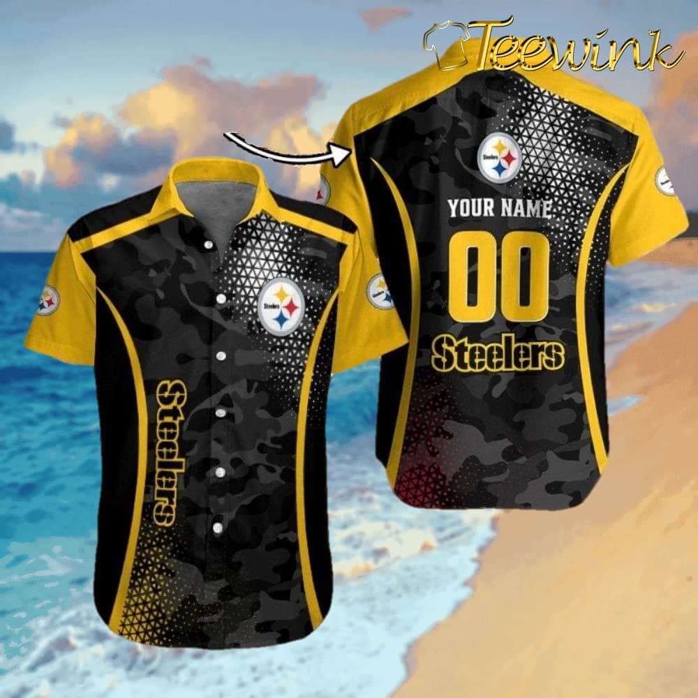 Gridiron Glory Black And Yellow – Pittsburgh Steelers Hawaiian Shirt