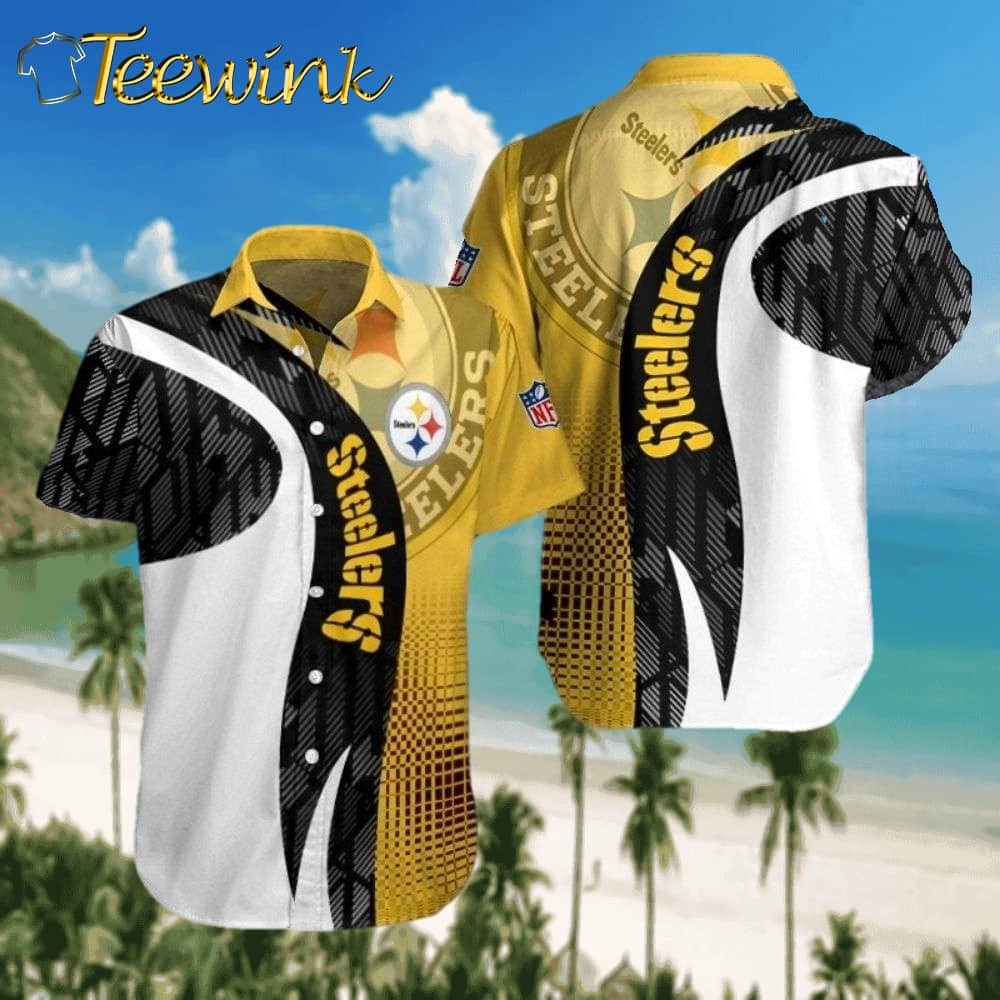 Gridiron Glory Black And Yellow – Pittsburgh Steelers Hawaiian Shirt