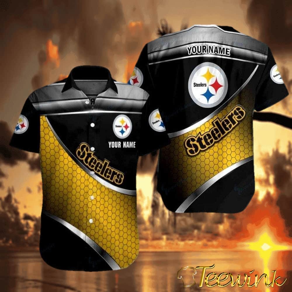 Gridiron Glory Customizable Pittsburgh Steelers Hawaiian Shirt