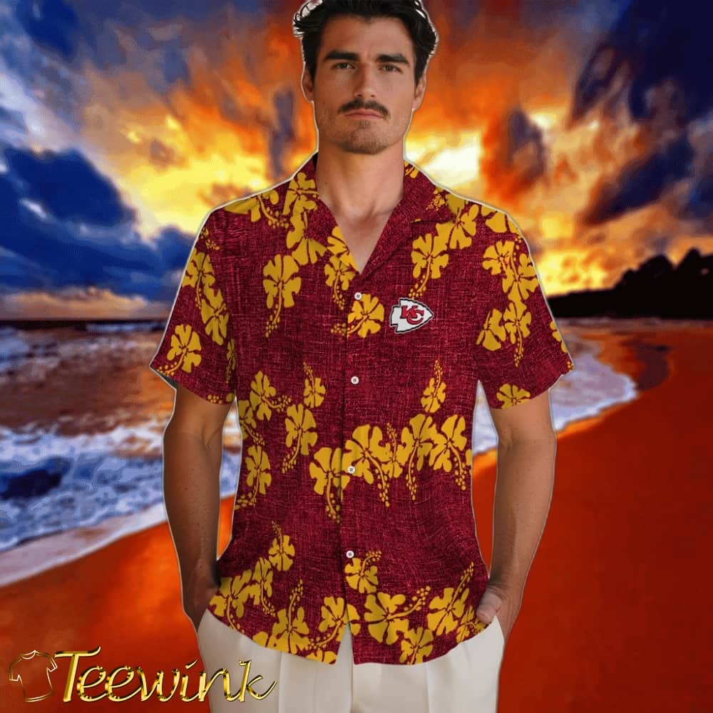 Kansas City Chiefs Hawaiian Shirt – 50th State Flower image 2 Kansas City Chiefs Hawaiian Shirt – 50th State Flower image 2