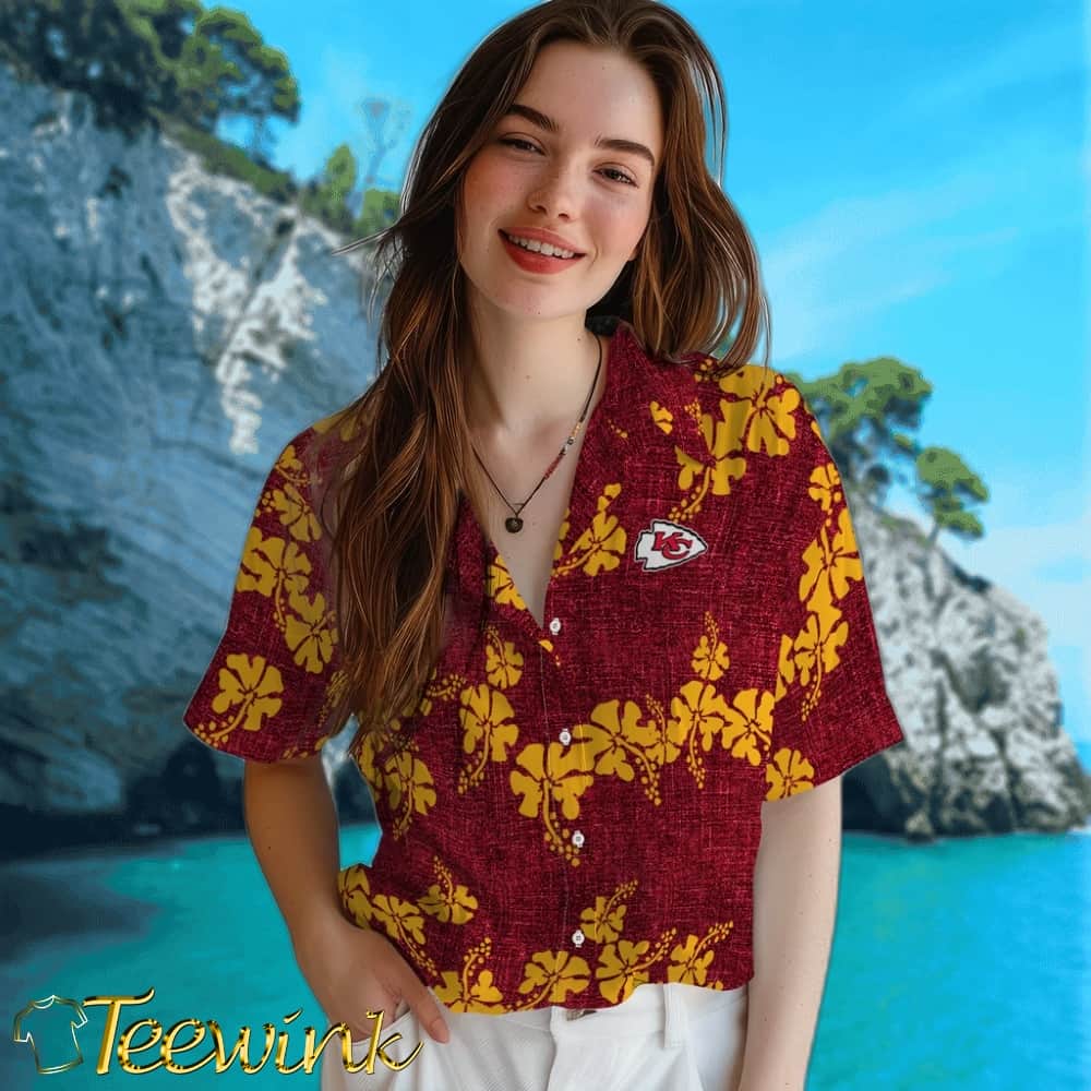 Kansas City Chiefs Hawaiian Shirt – 50th State Flower image 4 Kansas City Chiefs Hawaiian Shirt – 50th State Flower image 4