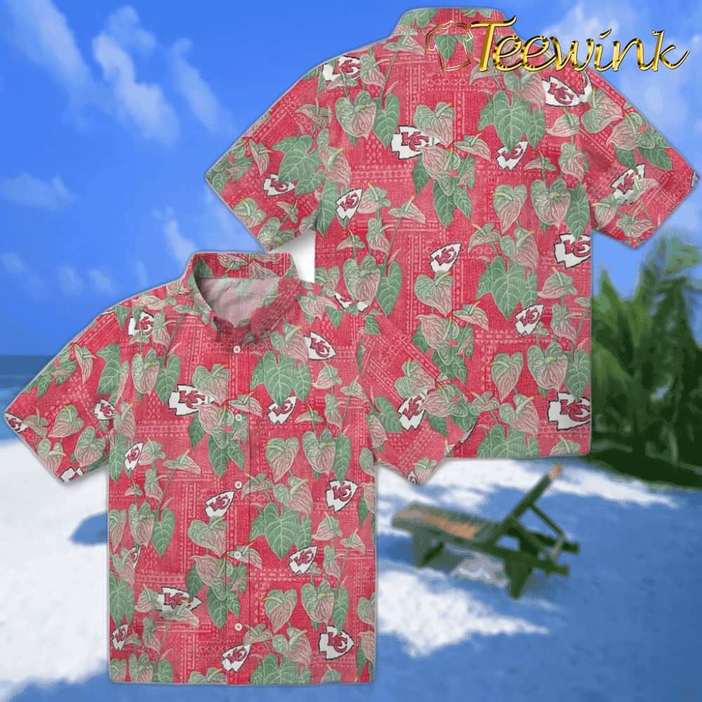 Kansas City Chiefs Hawaiian Shirt – Anthurium Overlay image 3 Kansas City Chiefs Hawaiian Shirt – Anthurium Overlay image 3