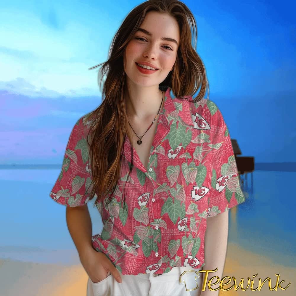 Kansas City Chiefs Hawaiian Shirt – Anthurium Overlay image 4 Kansas City Chiefs Hawaiian Shirt – Anthurium Overlay image 4