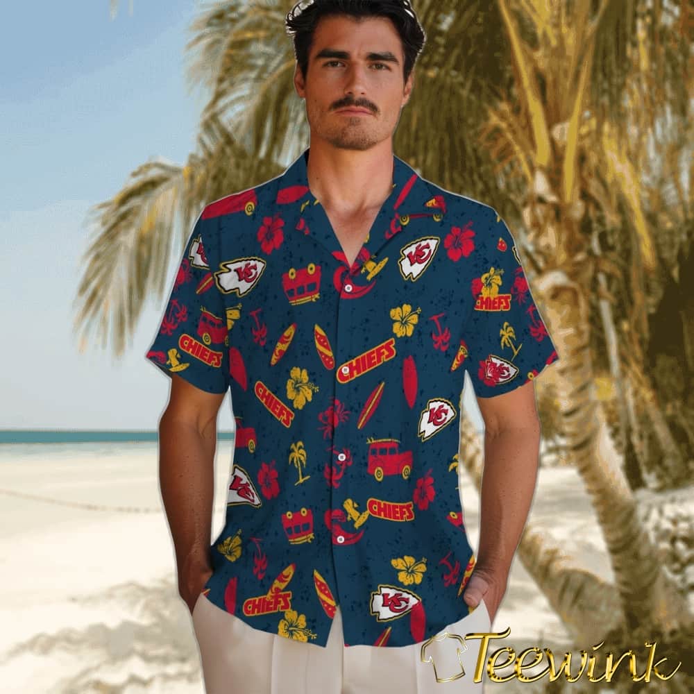 Kansas City Chiefs Hawaiian Shirt – Beach Vibe image 2 Kansas City Chiefs Hawaiian Shirt – Beach Vibe image 2