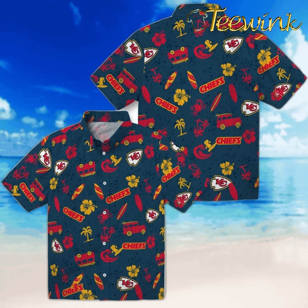 Kansas City Chiefs Hawaiian Shirt – Beach Vibe image 3 Kansas City Chiefs Hawaiian Shirt – Beach Vibe image 3