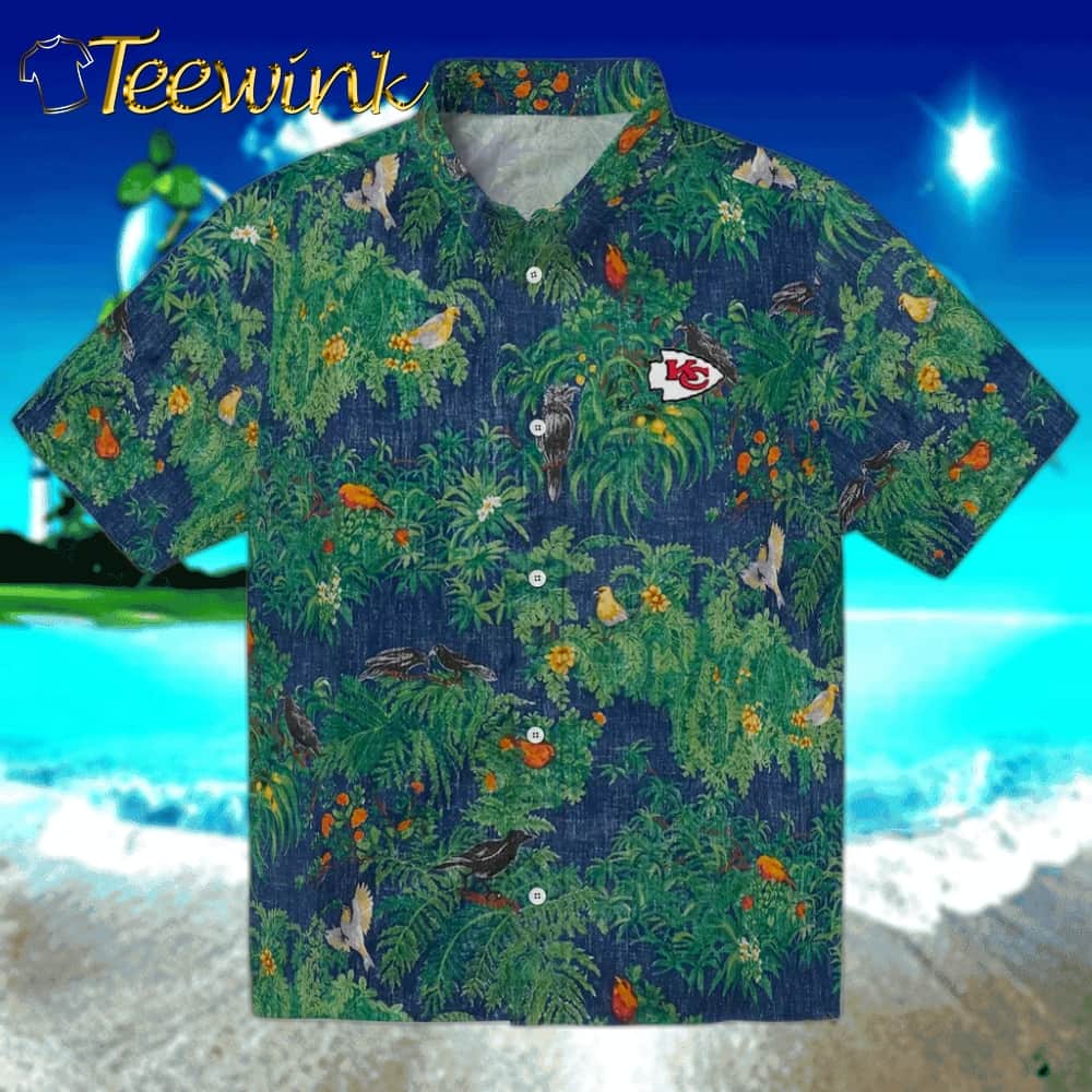 Kansas City Chiefs Hawaiian Shirt – Brilliant Hibiscus Garden Kansas City Chiefs Hawaiian Shirt – Brilliant Hibiscus Garden