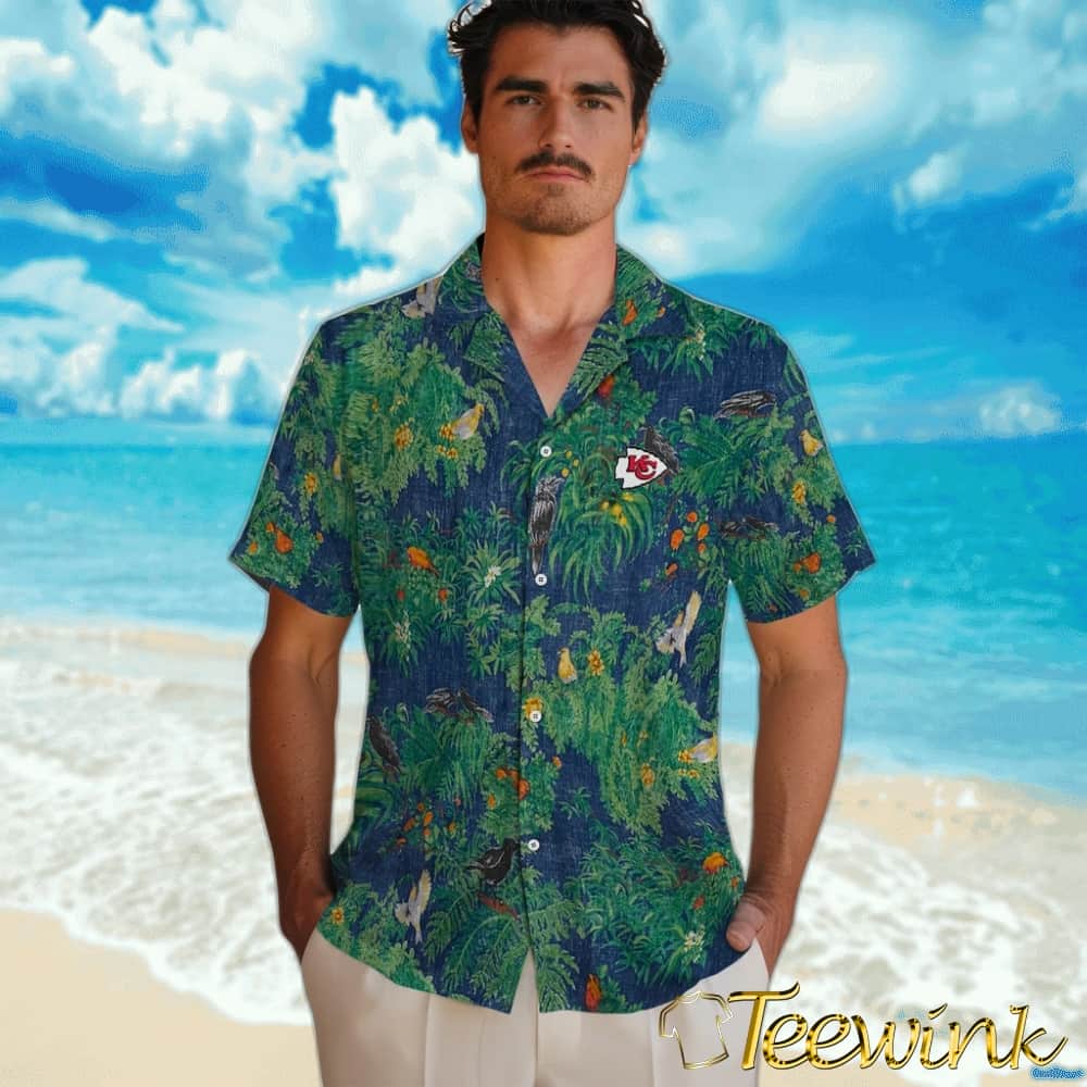 Kansas City Chiefs Hawaiian Shirt – Bird Canopy image 2 Kansas City Chiefs Hawaiian Shirt – Bird Canopy image 2